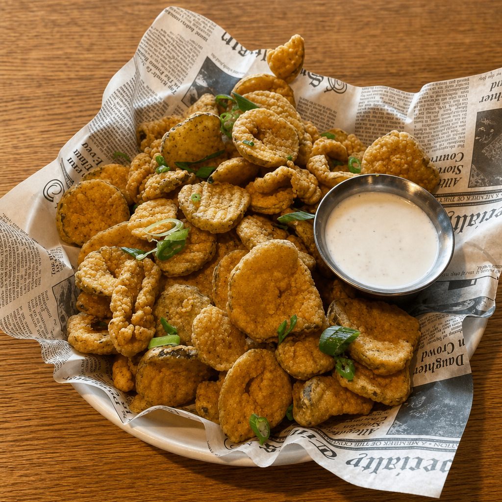 Flips Famous Fried Pickles.