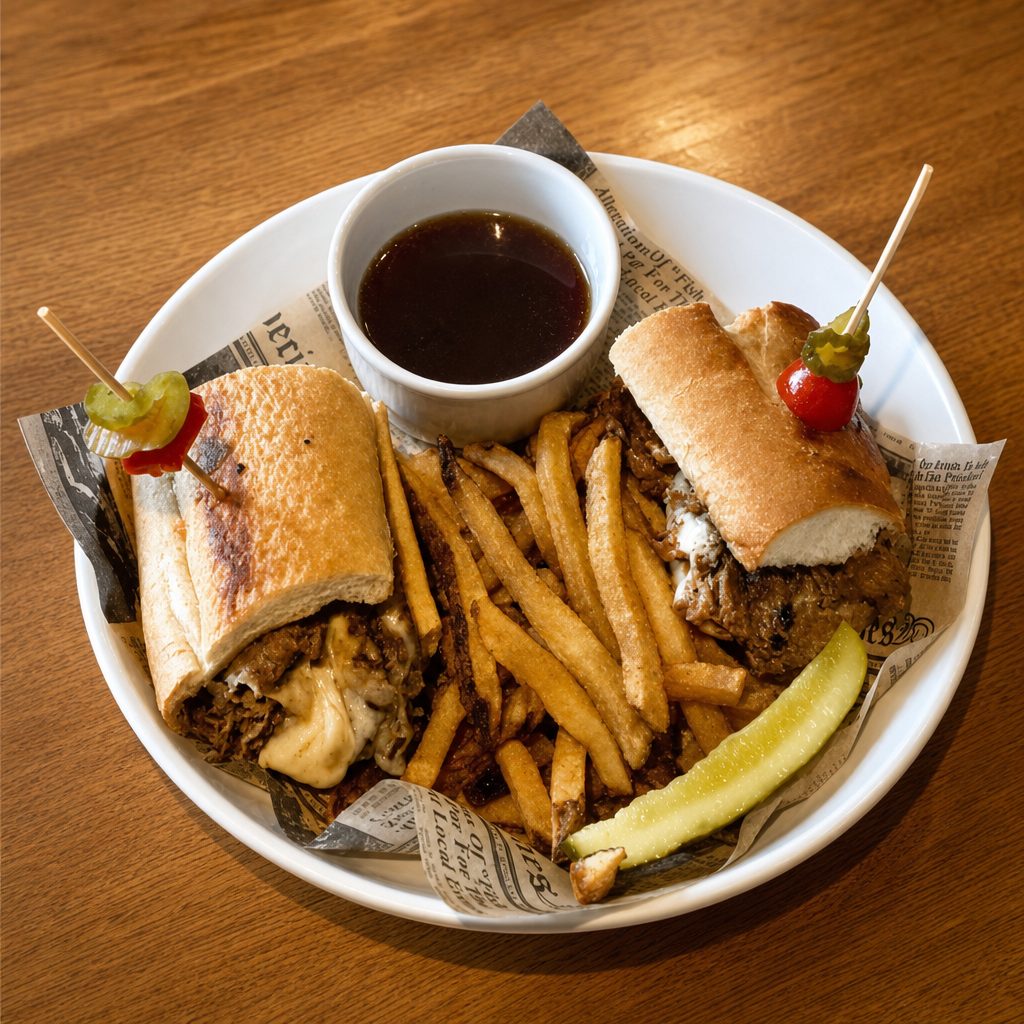French Dip Sandwich.