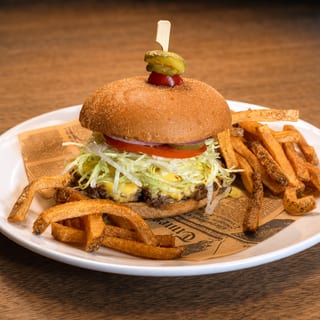 Flips Famous Big Cheesy Burger