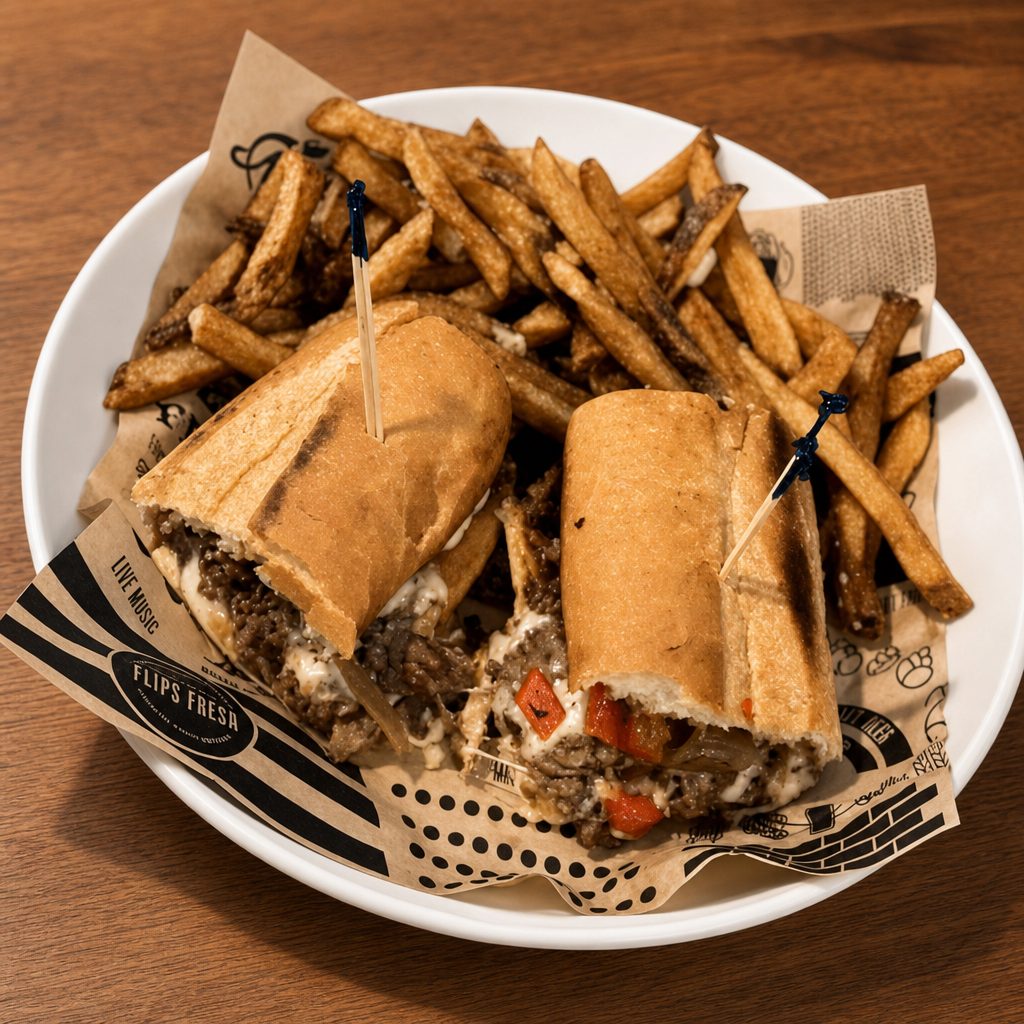 Flips Classic Philly Sandwich.