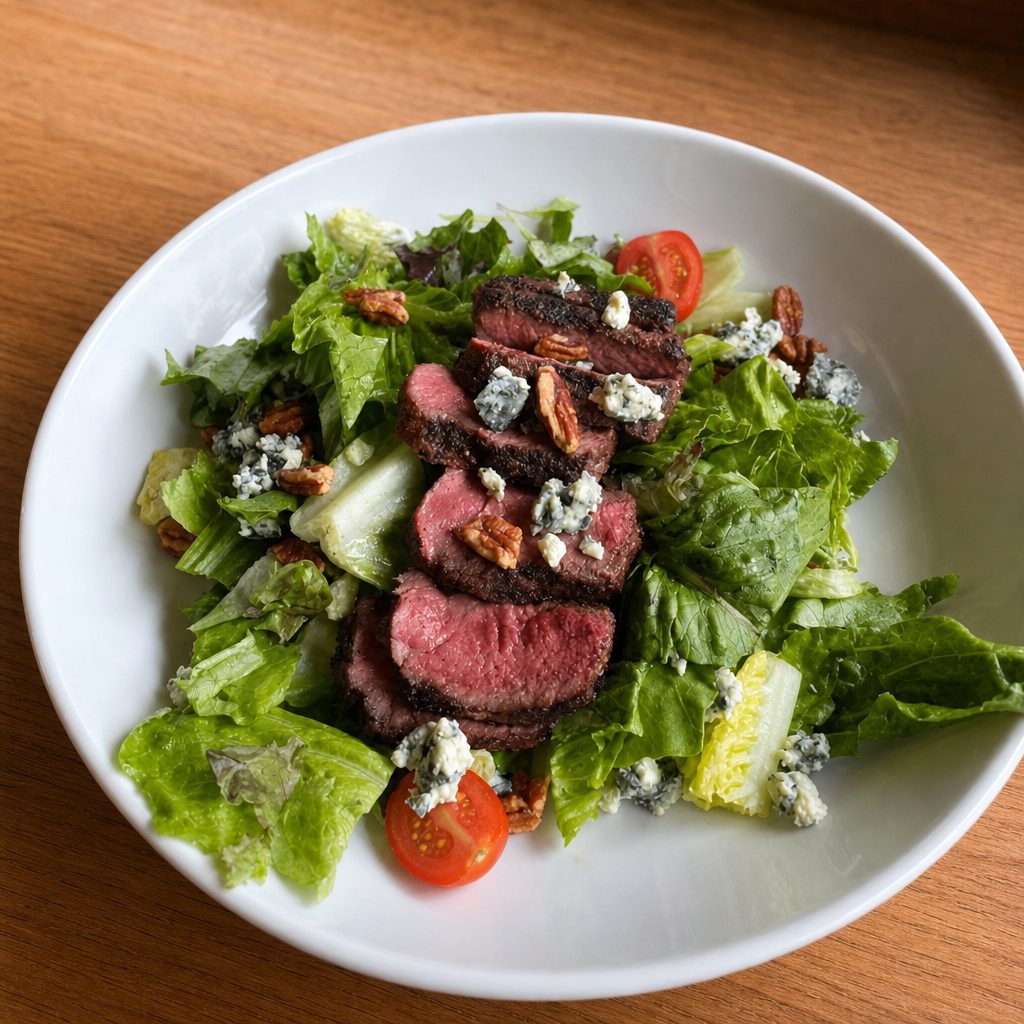 Flat Iron Steak Salad.
