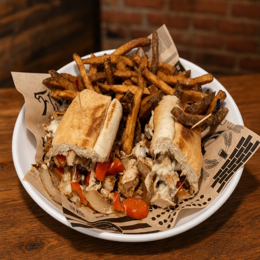 Flips Chicken Philly Sandwich.