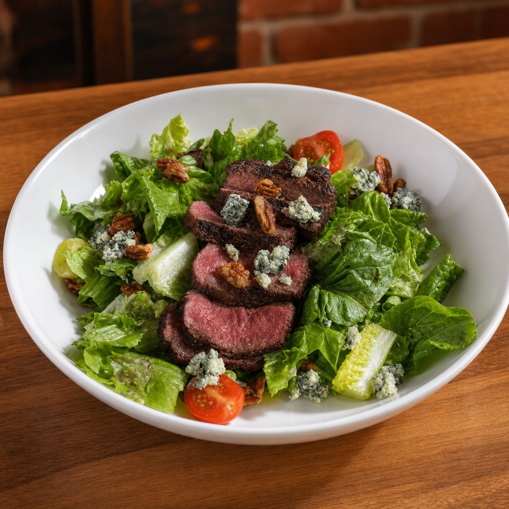 Flat Iron Steak Salad.