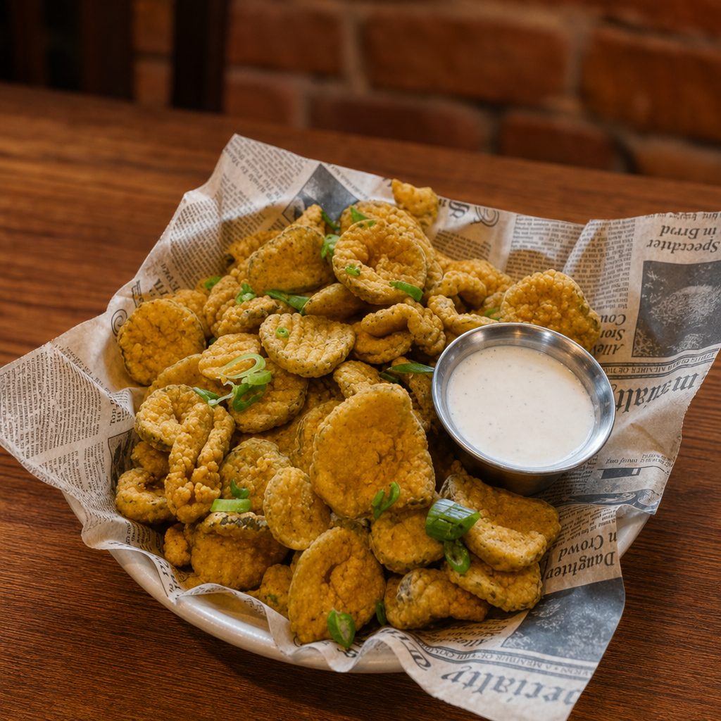 Flips Famous Fried Pickles.