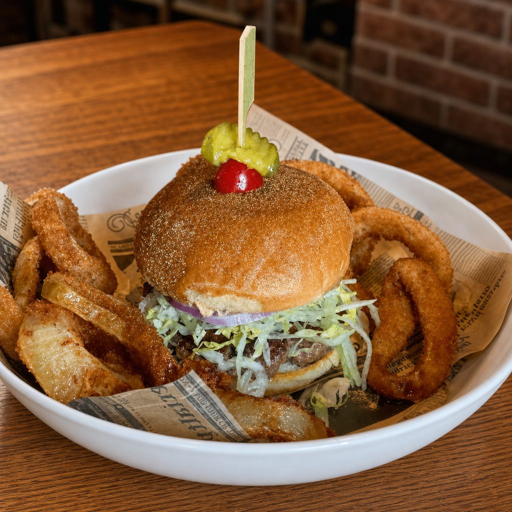 Flips Original Burger.