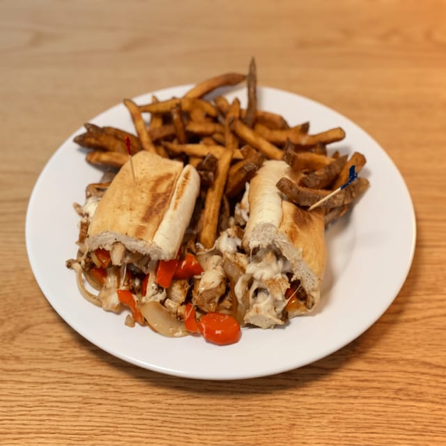 Flips Chicken Philly Sandwich.