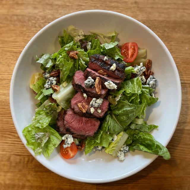 Flat Iron Steak Salad.