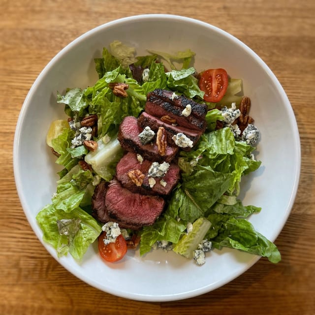 Flat Iron Steak Salad.