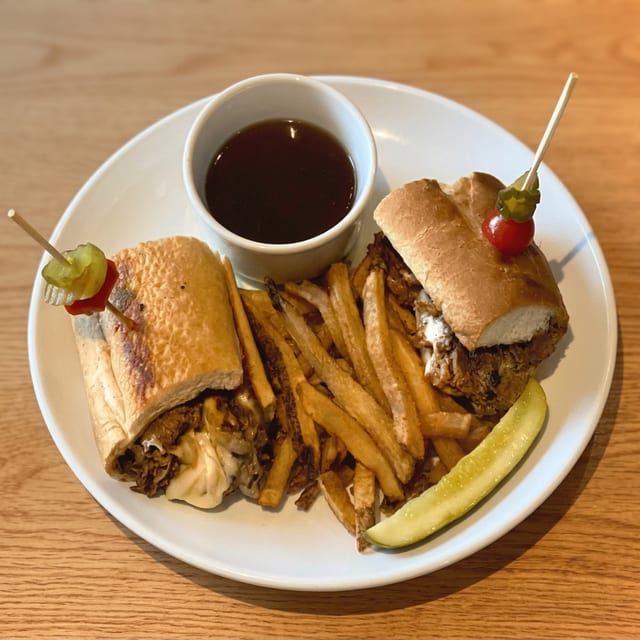 French Dip Sandwich.
