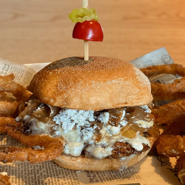 Bleu Queso Burger.